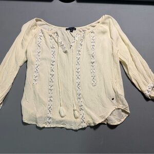 American Eagle Outfitters Light Cream Blouse